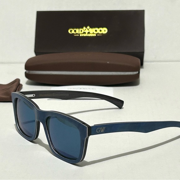 COPY - Gold & wood Sunglass main image 8